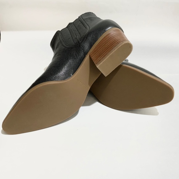 Cole Haan Women's Nella Booties (65mm)Block Heel Black Leather Ankle Boots 9 - Picture 8 of 13